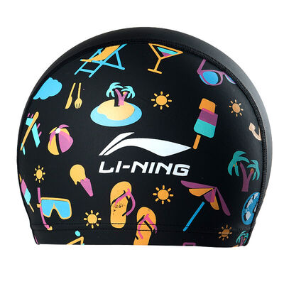 

Li Ning (Li-Ning) Детская шапочка для плавания шапочка для плавания PU покрытия мягкие и удобные мальчиков и девочек шапочка для плавания LSJL861 черный купальник