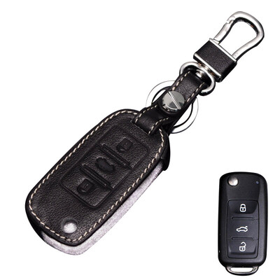 

Wah decorated the public Keychain folding three key black Long Yi Long line Sagitar new Jetta POLO Passat way to see the new Santana Polaris Magotapi leather key case