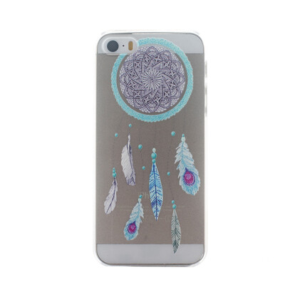 

Синий Dreamcatcher Pattern Мягкий тонкий ТПУ резиновый силиконовый гель Чехол для IPHONE 5/5S/5SE