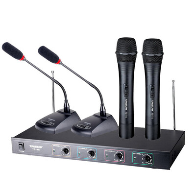 

Победа (TAKSTAR) TC-4R (266 групп) 2 + 2 портативный микрофон беспроводной микрофон гусиная тащили четыре встречи ручной микрофон гусиная председательствовал на заседании арене КТВ спикер
