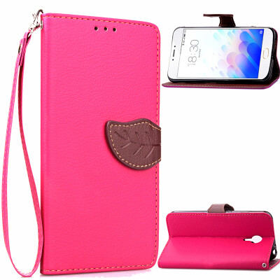 

Pink Design PU Leather Flip Cover Wallet Card Holder Case for MEIZU Note 3