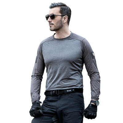 

FREE SOLDIER Outdoor sports camping hiking tactical long sleeve t-shirt quick-drying breathable elastic T-shirt