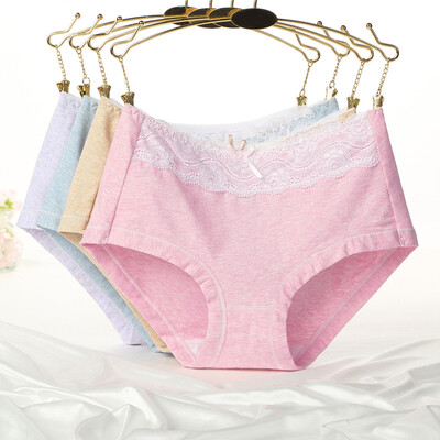 

Jingdong supermarket Ms Palando underwear female cotton lace sexy cute girls underwear color cotton women&39s shorts triangle underwear 1011 four gift box uniform