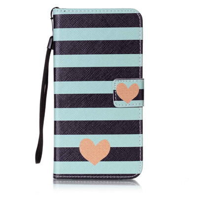 

Blue Stripes Design PU Leather Flip Cover Wallet Card Holder Case for Samsung Galaxy S6 Edge PlusG9280