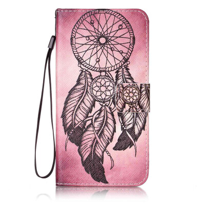 

Maroon Wind Chimes Design PU Leather Flip Cover Wallet Card Holder Case for Samsung Galaxy S6 Edge Plus/G9280