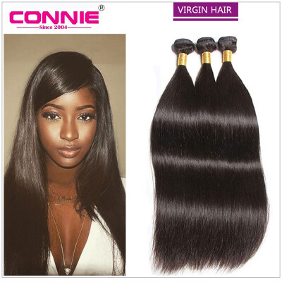 

5A Unprocessed Brazilian Virgin Hair Straight Human Hair Weave 3 Bundles Connie Straight Hair Brazilian Hair Weave Bundles