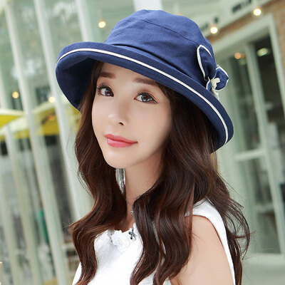 

Jingdong supermarket Siggi SI89313 hat summer new sun hat can be folded large along the sunscreen sunscreen sun hat cap blue color 57CM