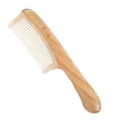 

Jingdong Supermarket] Carpenter Technology (Mr.Green) -7212 horn comb massage comb teeth long hair green sandalwood comb natural head comb handle