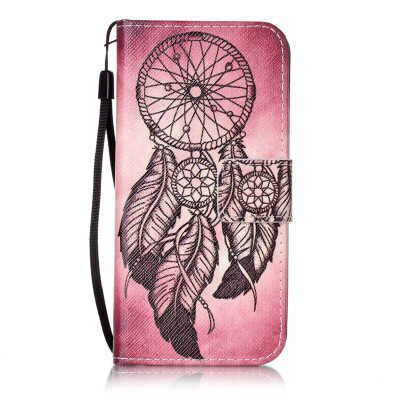

Maroon Wind Chimes Design PU Leather Flip Cover Wallet Card Holder Case for Apple iPhone 6S
