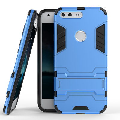 

Синий Slim Robot Armor Kickstand Ударопрочный жесткий корпус из прочной резины для Google Pixel