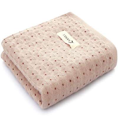 

Sanli Cotton AB version of the old coarse cloth towel 34 × 72cm gauze side of the terry positive and negative dual-use wash towel light linen color