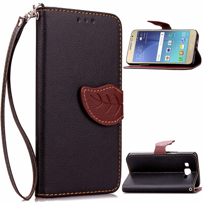 

Black Design PU Leather Flip Cover Wallet Card Holder Case for Samsung Galaxy J3