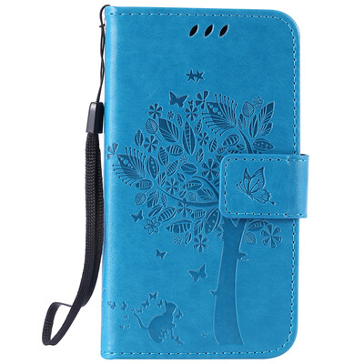

Blue Tree Design PU Leather Flip Cover Wallet Card Holder Case for LG K4