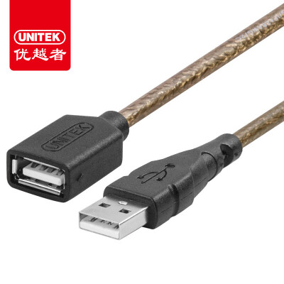 

(UNITEK) usb extended line male to female 5 meters high-speed transmission data conversion line A public on A mother computer U disk mouse keyboard extension cable black Y-C418