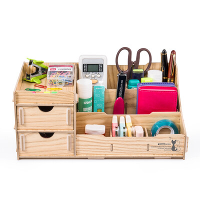 

Longxing D9122 DIY ручной работы деревянные ящики косметики ящик для хранения / настольный офис бытовки голубое небо