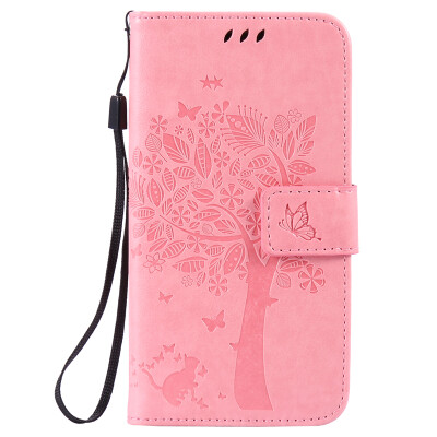 

Pink Tree Design PU Leather Flip Cover Wallet Card Holder Case for SAMSUNG A510 A52016