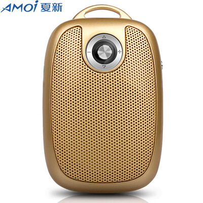 

Amoi A5 Wireless Bluetooth Outdoor Mini Mini Speaker Carrier Subwoofer Портативный автоспуск One Touch Call для пожилого радио-динамика (Gold)