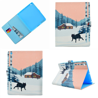 

Snow wolf Style Classic Flip Cover with Stand Function and Credit Card Slot for Apple iPad 2 3 4