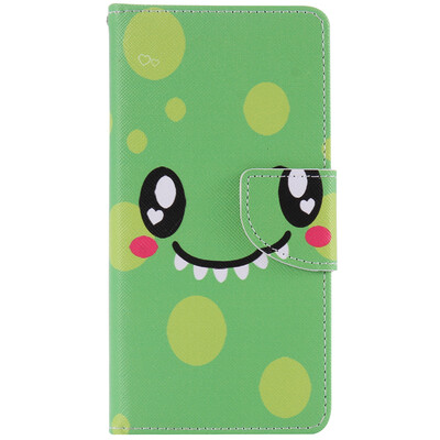 

Green Smile Design PU Leather Flip Cover Wallet Card Holder Case for SONY M2