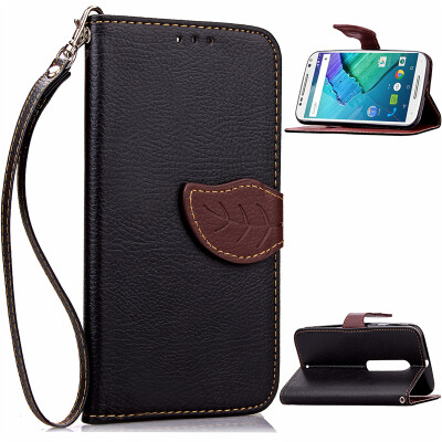 

Black Design PU Leather Flip Cover Wallet Card Holder Case for Moto X StyleXT1570