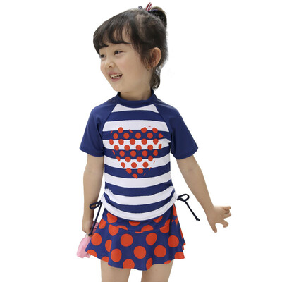 

QIHAI 6607-6 children&39s body skirt swimsuit cute girl princess skirt swimsuit comfort Korean hot spring swimsuit black M code
