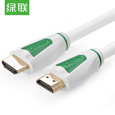 

Green UGREEN HDMI cable 2K 4K digital high-definition line version 20 3D video line notebook computer TV projector display cable 2 meters green white 10456