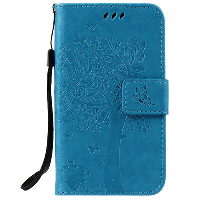 

Blue Tree Design PU кожа флип Обложка Кошелек Карты Держатель чехол для LG K3
