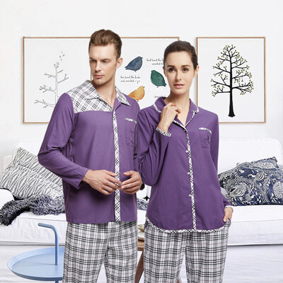 

Jingdong Supermarket Playboy 4917 Couple Pajamas Men&39s Service Men&39s Cardigan Chiffon Long Sleeve Men&39s Pajamas Cotton Set Dark Purple XXL