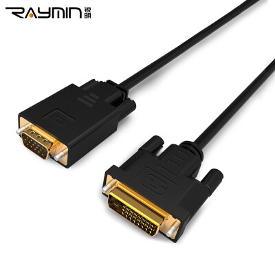 

Rui Ming LA372503 DVI to VGA cable DVI 24 1 toVGA public on the mother card display connected cable cable 3M black