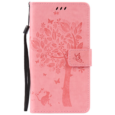 

Pink Tree Design PU кожа флип крышку кошелек карты держатель чехол для MOTO Z FORCE