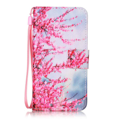 

Plum Blossom Design PU Leather Flip Cover Wallet Card Holder Case for Huawei Y3 II