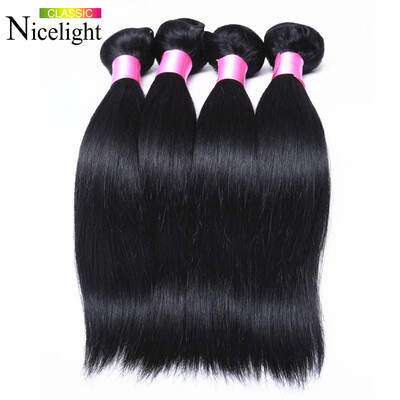 

Nicelight Hair Malaysian Virgin Hair Straight 100 Human Hair Weaving 3 Bundles Malaysian Straight Hair Natural Black