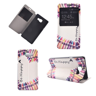 

Colorful Crayon Design PU Leather Flip Cover Wallet Card Holder Case for Samsung Galaxy A9/A9000
