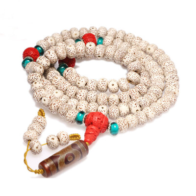 

Text play the world (wenwantianxia) the first month of high-density white stars on the Bodhi 108 men and women bracelet Buddha beads necklace agate tianjin 9 * 7mm