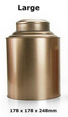 

Double Lid Tea Tin Metal Canister Coffee Can Jar Kitchen Storage Food Container Gold 178x248cm