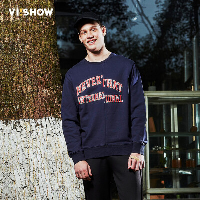 

Wei Xiu (viishow) sets of sweater men and women in Europe and the United States and the text of the alphabet printing tide men WD1585171 navy blue L