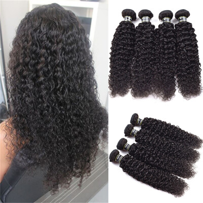 

Amazing Star Indian Virgin Hair 4 Bundles Kinky Curly Hair Unprocessed Virgin Human Hair Extensions Fast Shipping Natural Color