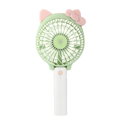 

Baseus) fan / USB fan / USB mini mute learning office small fan Alice series cartoon upgrade version of green