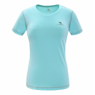 

Camel CAMEL outdoor sports T-shirt couples breathable round neck sports fashion short-sleeved T-shirt female A7S1U7204 pink blue XL