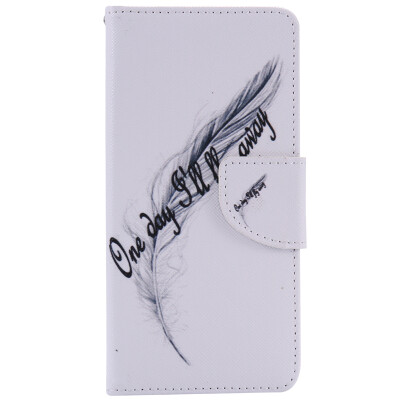 

Feather Design PU Leather Flip Cover Wallet Card Holder Case for SONY XA