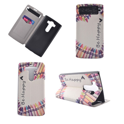 

Colorful Crayon Design PU Leather Flip Cover Wallet Card Holder Case for LG V10H968