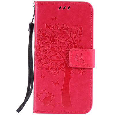 

Rose Tree Design PU Leather Flip Cover Wallet Card Holder Case for HUAWEI Y6