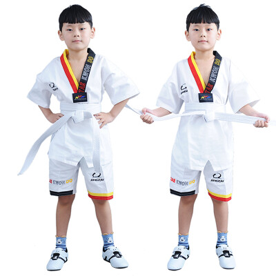 

Taekwondo clothing children's clothing summer summer half-sleeved Taekwondo Road clothing cotton short-sleeved men and women training clothing