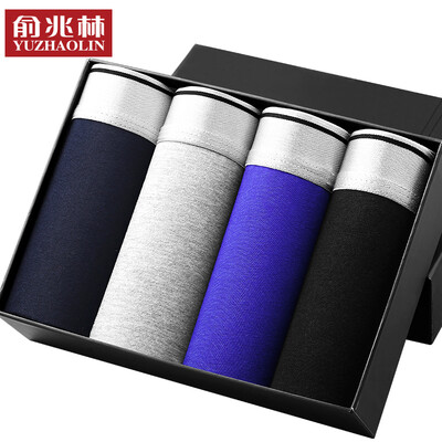 

Jingdong supermarket Yu Zhaolin 4 installed YBH5E1 men&39s underwear solid color cotton breathable angle underwear black&blue gray blue blue color underwear male men