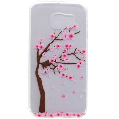 

Cherry tree Pattern Soft Thin TPU Rubber Silicone Gel Case Cover for Samsung GALAXY S6