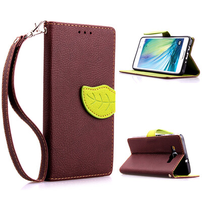 

Brown Design PU Leather Flip Cover Wallet Card Holder Case for Samsung Galaxy A7A7000