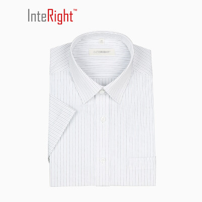 

INTERAY machine washing free iron business men short sleeve shirt stripes 39 yards