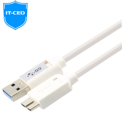 

IT-CEO V08N3-C Micro B USB3.0 data cable for hard disk box / base / Samsung Note3 / S5 mobile phone 1 meter white