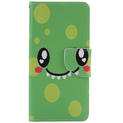

Green Smile Design PU Leather Flip Cover Wallet Card Holder Case for SONY XA