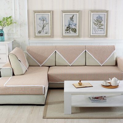 

FANROL sofa mat four seasons sofa set sofa cushion mattress line simple sofa pad suit thousands of birds grid 90 90cm